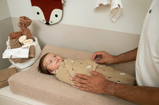 Meyco Baby Forest Animals swaddlemeyco inbakerdoek - sand - 4-6 maanden - 1.0 TOG van Meyco Baby — afbeelding 3