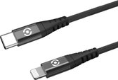 Celly - Extreme Kabel USB-Lightning USB-C 1 meter - Nylon - Zwart