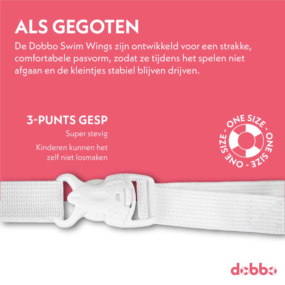 DOBBO Roze - Puddle Jumper - Zwembandjes - Zwemvest - Zwemvleugels - voor Kind van 2 tot 6 jaar - 15 tot 30kg - Roze — afbeelding 3