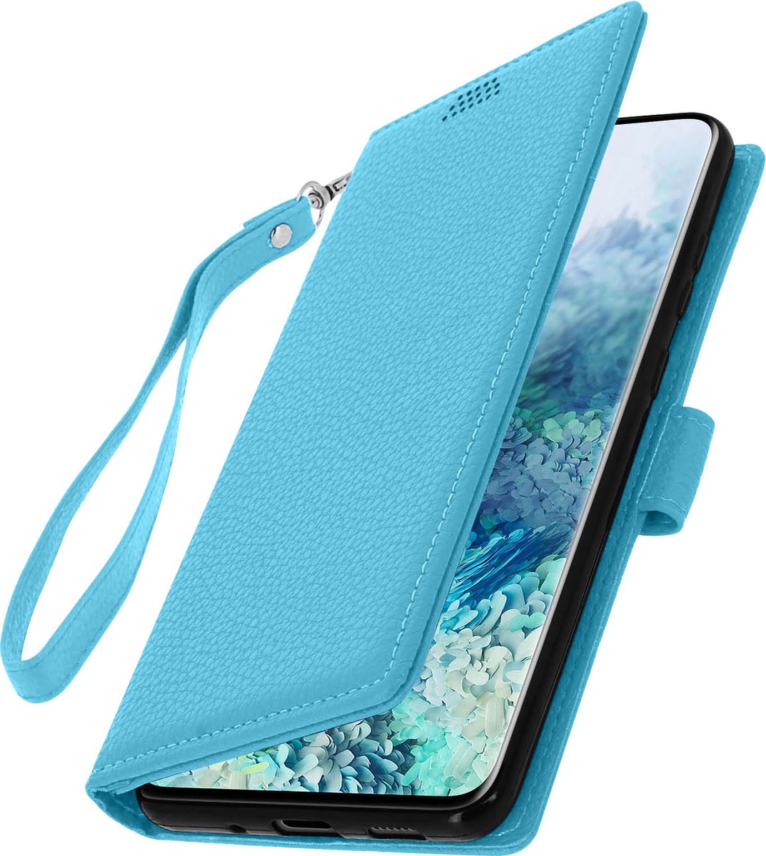 Cover Geschikt voor Samsung Galaxy S20 Flip Wallet Stand Video blauwe