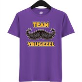 Team Vrijgezel | Vrijgezellenfeest Cadeau Man - Groom To Be Bachelor Party - Grappig Bruiloft En Bruidegom Shirt - T-Shirt - Unisex - Dark Purple - Maat S