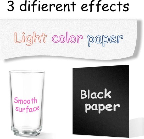 Rainbecom - Marqueurs à Paillettes - 12 Couleurs Marqueurs de Contour Métalliques - Marqueurs à Paillettes Marqueurs de Couleur Stylos à Paillettes - Épaisseur de Ligne 2mm