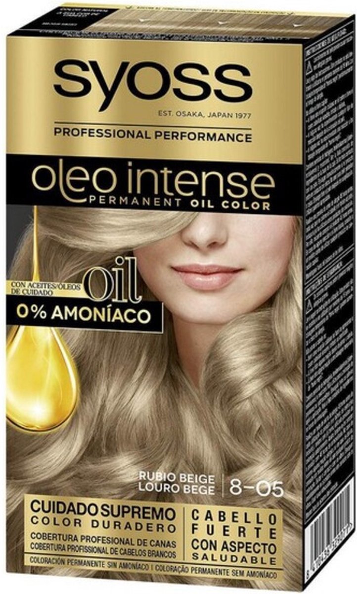 Syoss Oleo Intense Met Dubbelwerkende Olietechnologie - 8-05 Rubio Beige