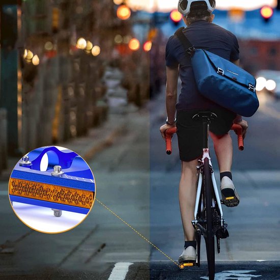 CXWXC Fietspedalen met reflectoren, 9/16 inch, CNC-aluminium, lichtgewicht, antislip voor mountainbike, stadsfiets, racefiets (Goud