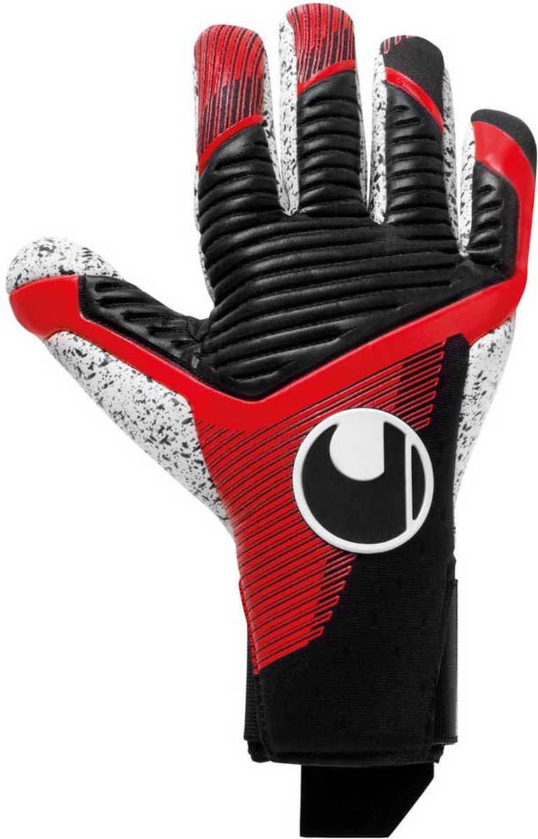 Uhlsport Powerline Supergrip+ Finger Surround Doelmanhandschoenen Rood,Zwart 8 1/2