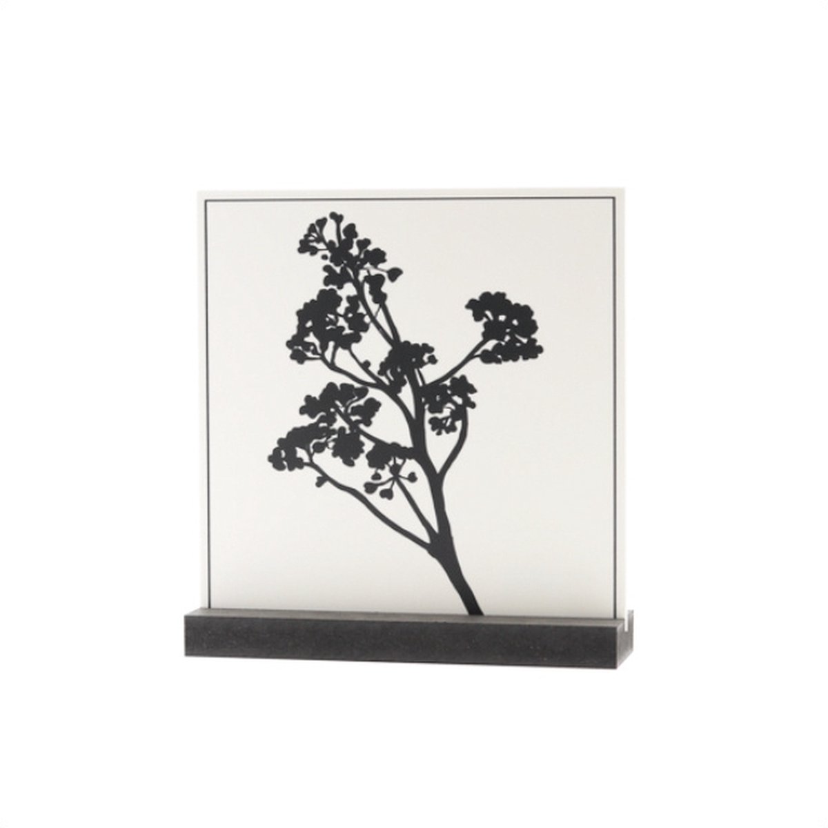 Luxe Kunststofplaatje - "Bessentak" - Met Houder - 20x20 cm - Zwart/Wit - Hoogwaardige Kwaliteit - Reclame platen - Horeca Decoratie - Woondecoratie - Wandbord - Duurzaam