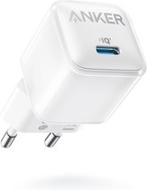 Anker 512 Nano Pro USB-C PIQ 3.0 sneloplader iphone - Fast Charger - Adapter 20W (Cable Not Included)