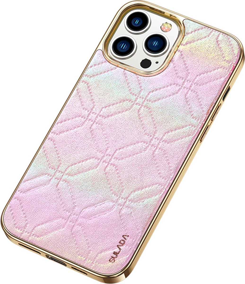 Sulada SoftTouch telefoonhoesje voor de iPhone 14 Pro Helder Roze