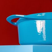 POT ART Gietijzeren braadpan - 24 cm - 11 cm hoog - 4 liter - inductie - Kleur Ocean (Blauw)