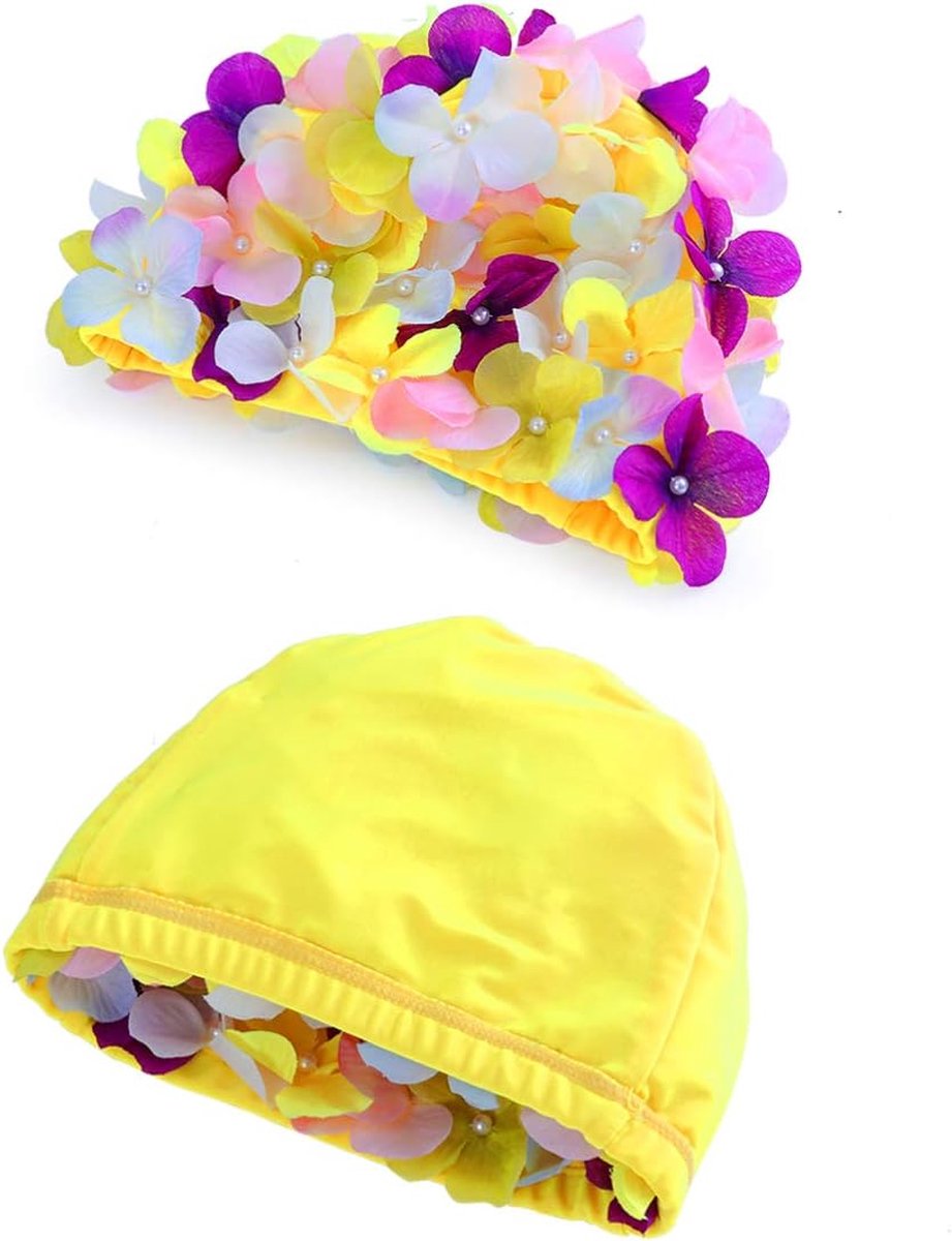 Winkrs | Diverse kleuren bloemetjes badmuts | Douche accessoire, haarbedekking, douchecap, zwemmen — afbeelding 2