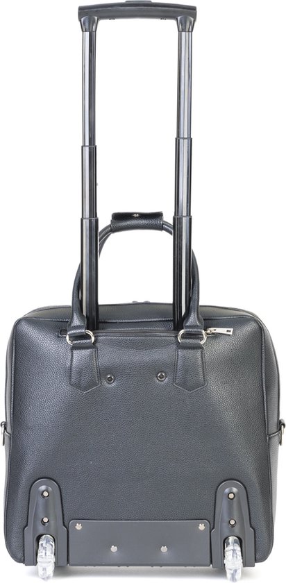 Alassio Leren pilotenkoffer met 2 wielen en 48 cm laptopvak 4021068927050 - Vergelijk prijzen