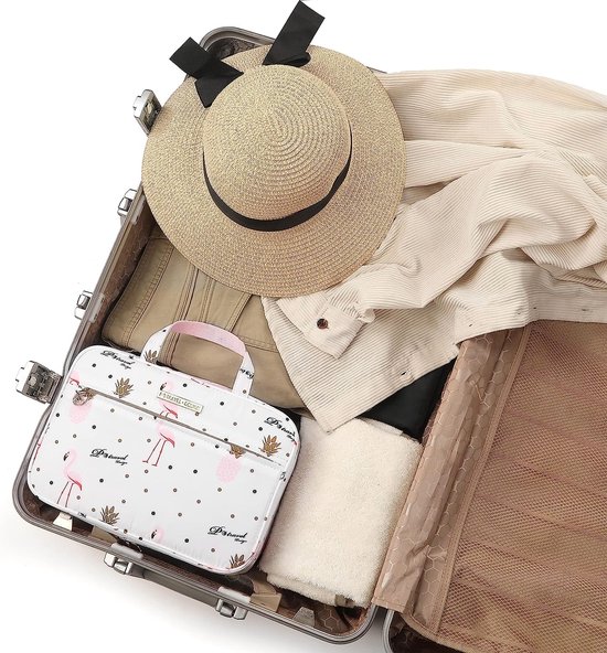 Trousse de toilette à suspendre pour femme, grande trousse à maquillage étanche, organisateur, Flamingo-a, moderne