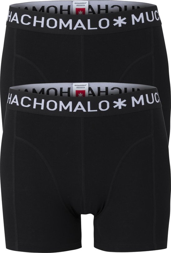 Muchachomalo boxershorts (2-pack) - heren boxers normale lengte - zwart - Maat: XXL