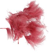 Hobby knutsel veren - 60x - bordeaux rood - 7 cm - sierveren - decoratie