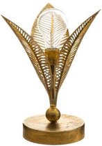 Atmosphera lamp goud blad - Tafellamp - Nachtlamp - Art deco lamp - H24.5
