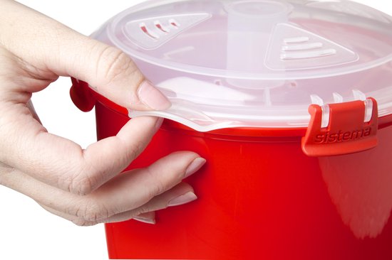 Sistema Microwave Rice Sleeve - Soupape de respiration - 2,6 litres - Rouge