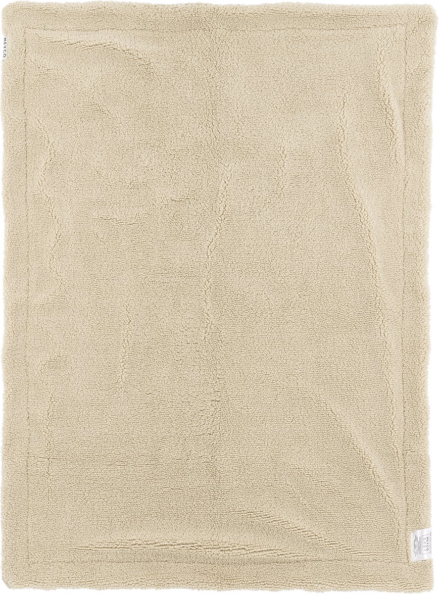 Meyco Baby Wafel Teddy ledikant deken - sand - 100x150cm - 2.0 TOG – foto 3