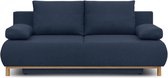 3 -Seater Mika Convertible Bench - Donkerblauwe stof - Opbergkist - L 192 x H 84 x d 93 cm