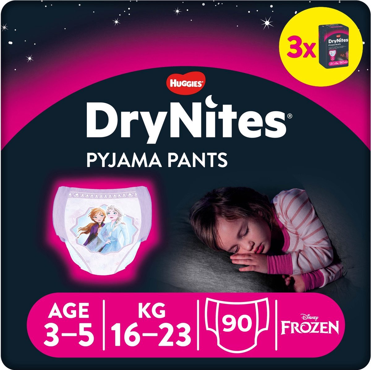 Goedkoopste DryNites luierbroekjes - meisjes - 3 tot 5 jaar (16 - 23 kg) - 90 stuks - Bulkverpakking