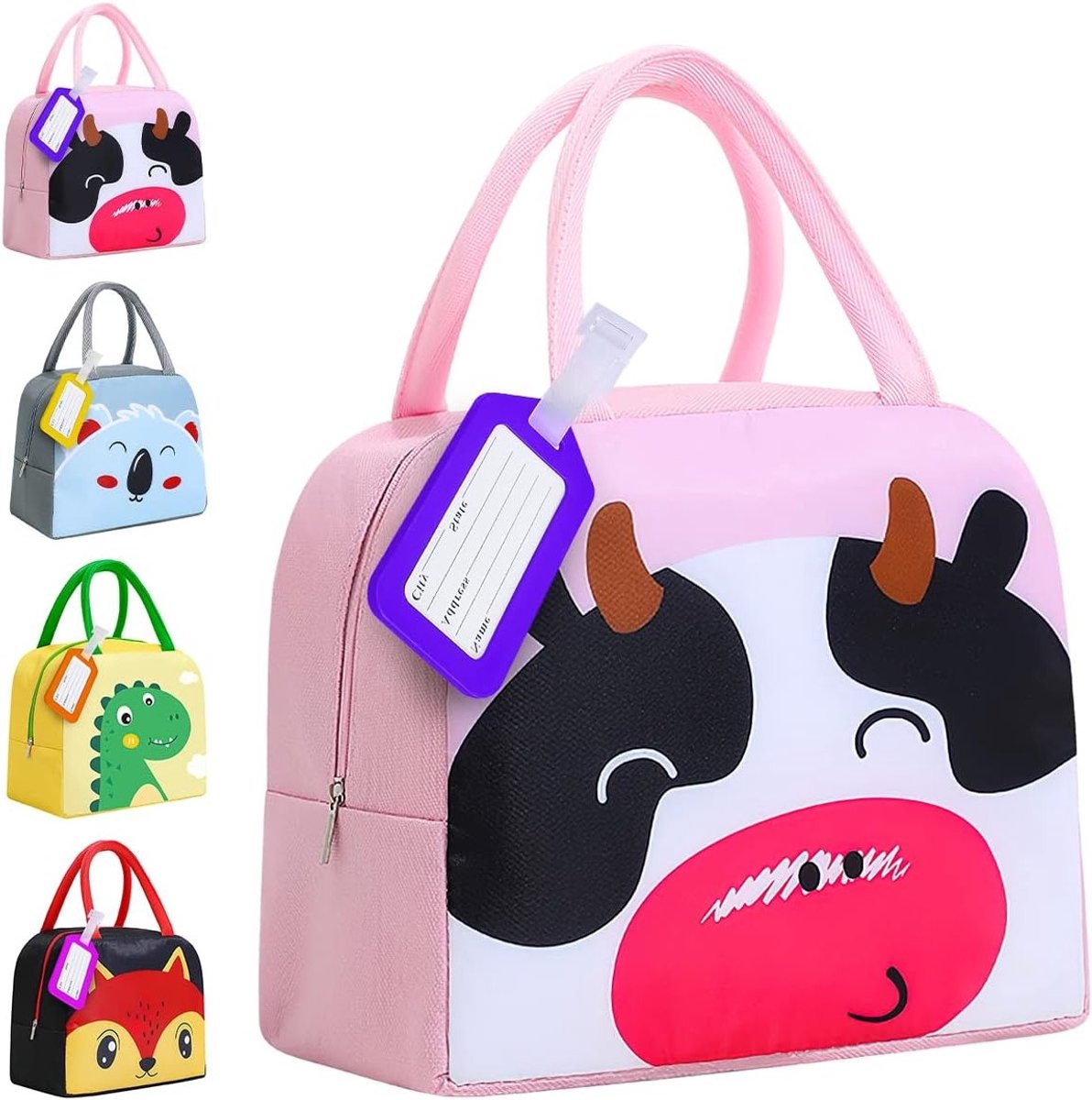 Leuke Kinderen Lunchtas, Koeltas voor Brooddozen, Mini Geïsoleerde Tas voor School en Reizen, Perfect voor Kinderen en Werk
