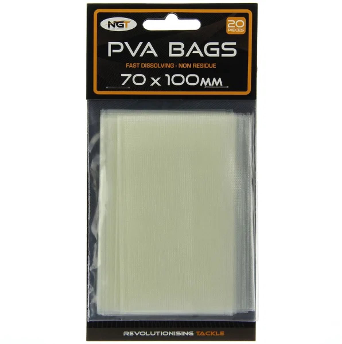 NGT PVA Bags – Snel Oplosbare PVA Zakjes in 3 Maten - Maat : 70x100mm