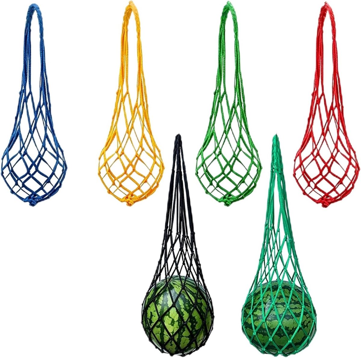 Hangend nylon voederautomaat voor kippen, eenden en ganzen - 6 stuks voederzakken voor groenten en fruit, ideaal voor kippenhok accessoires en vogelvoer speelgoed