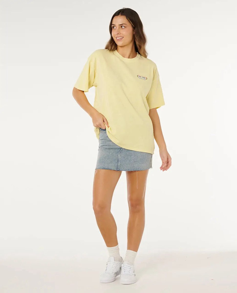 Rip Curl Surf Revival Heritage TEE - Pastel Yellow
