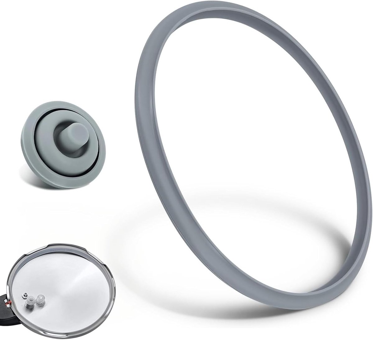 Afdichtingsring 22 cm voor snelkookpannen, rubberen ringen, reserveonderdelen, geschikt voor 3L/4,5L/6,5L/8,5L modellen, duurzame kookaccessoires