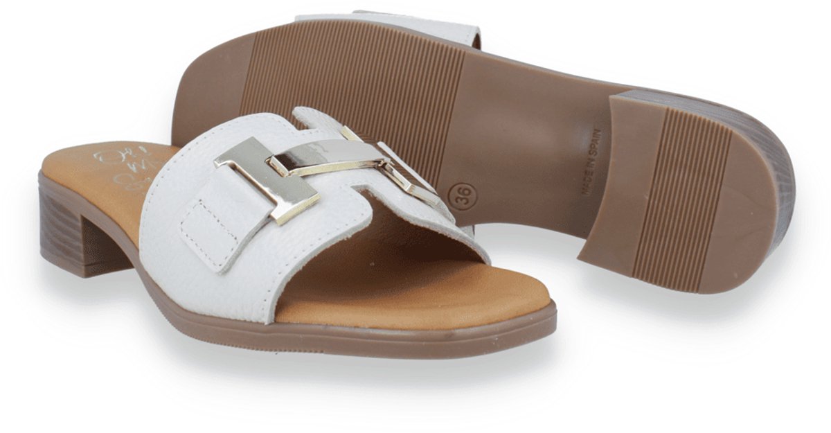 Oh! My Sandals Dames Slipper | Off White | Maat: 42