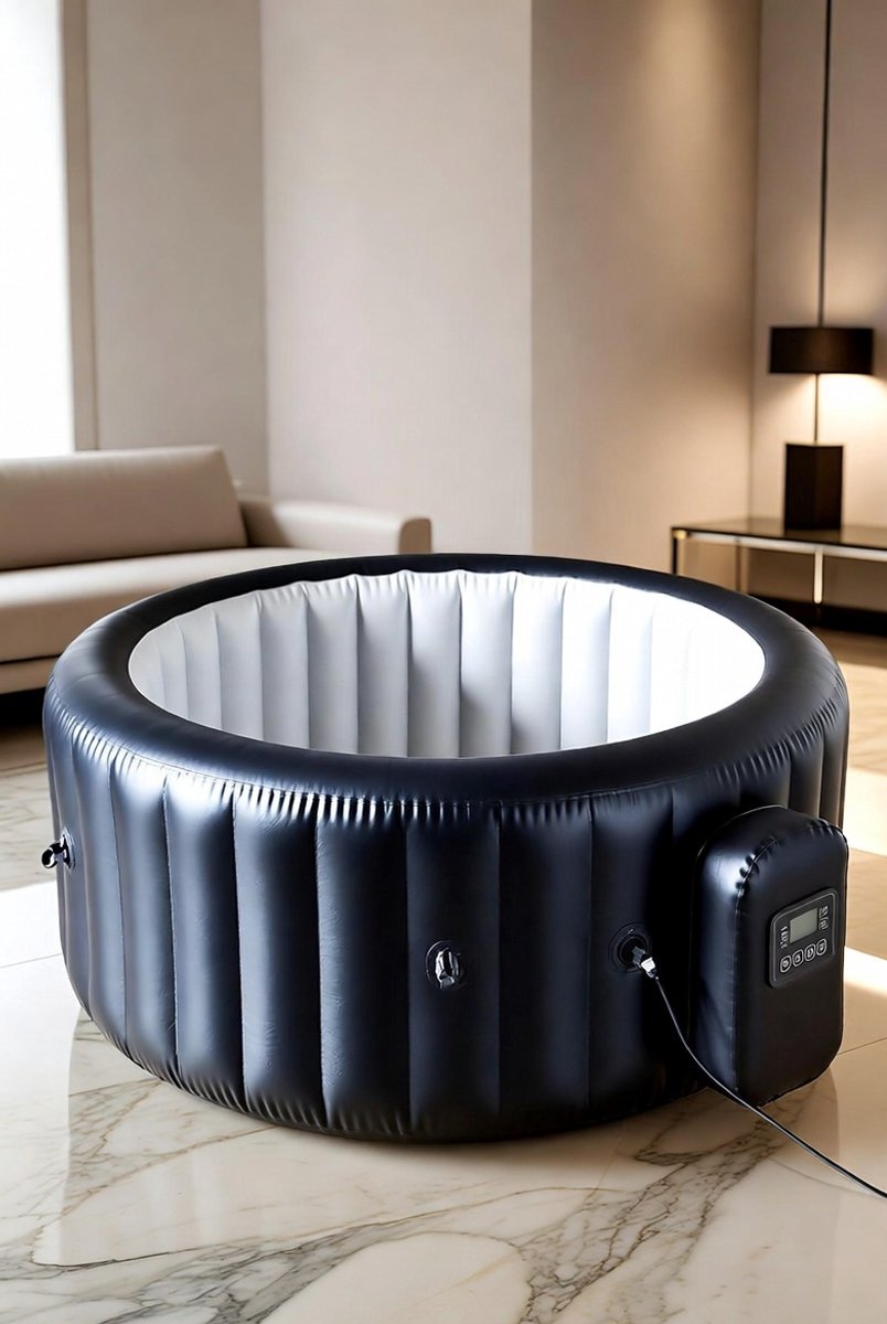 AquaRelax Luxe Opblaasbare Jacuzzi voor 2-6 Personen met 150 Bubble Jets, Thermische Afdekking, Slimme Temperatuurregeling en Snelle One-Click Opblazing 180 x 71 cm - Medahomestore