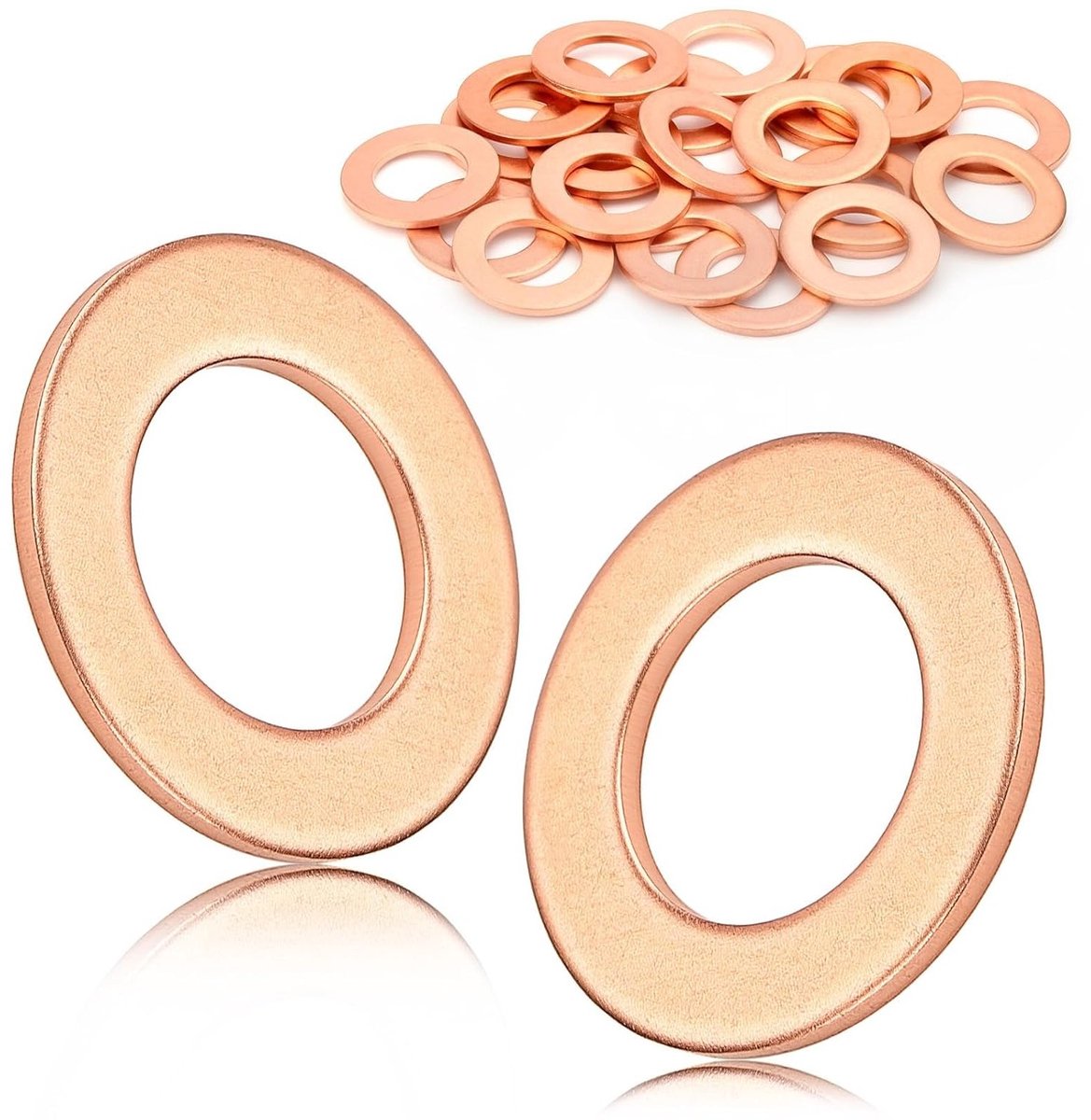Set van 20 Koperafdichtringen M10 x 16 mm - Wasringen voor Brandstofaccessoires en Toepassingen