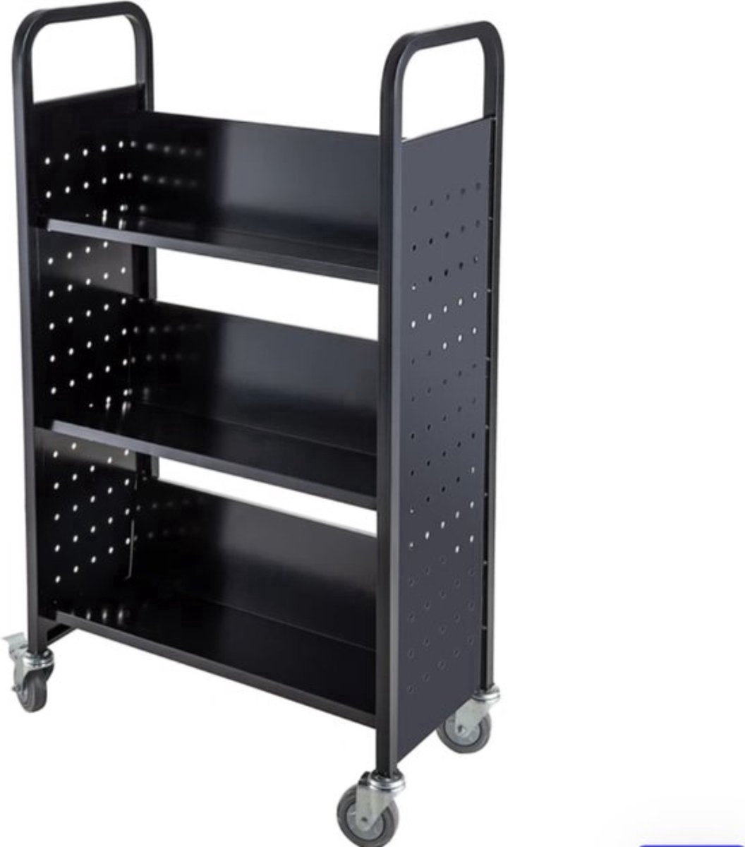 Boekenkast 128.2x35x128.2cm - Ideaal Voor Boekentrolley - Geschikt voor Boekentrolley
