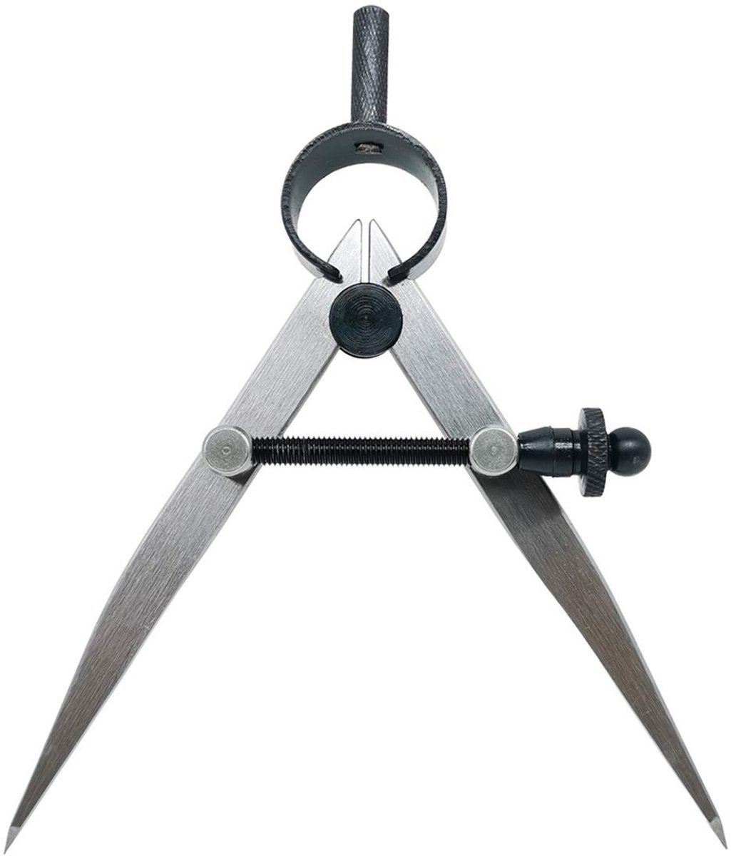 Dailygoods - Professionele Leren Passer 10 cm - Precisie Veerpasser voor Hout- en Metaalbewerking