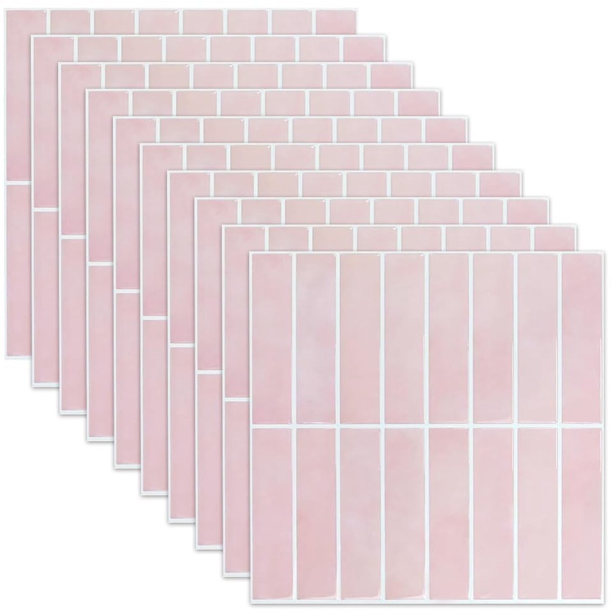 Dailygoods - 3D-Tegelstickers - 10 Stuks Zelfklevend voor Wanddecoratie