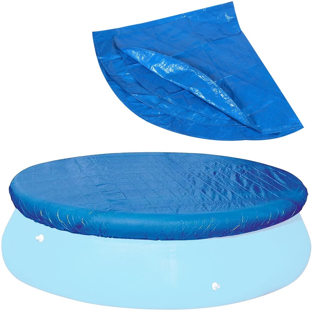 Dailygoods - Rond Zwembadafdekking met UV-Bescherming en Winddicht, 244 cm