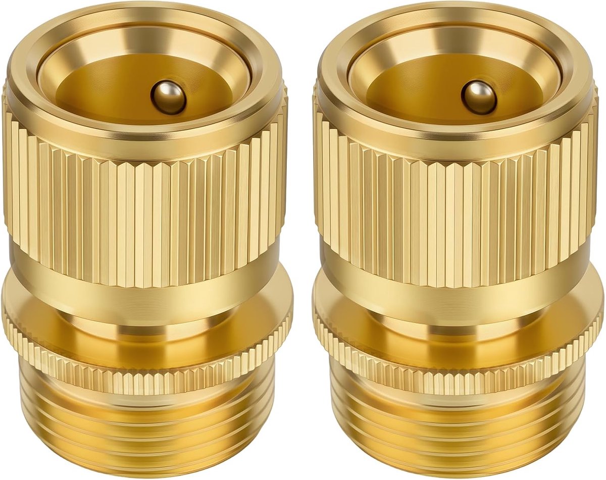 Tuinslang koppelingen 3/4 inch - messing connectors - lekvrij en duurzaam - ideaal voor tuin en auto - ShopVlot