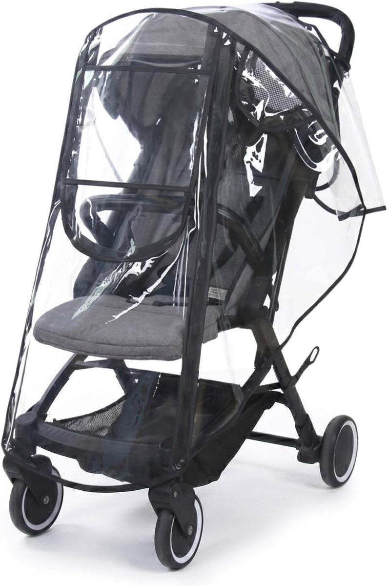 Regenbescherming kinderwagen - transparante afdekking - stofdicht - blijft droog - ShopVlot