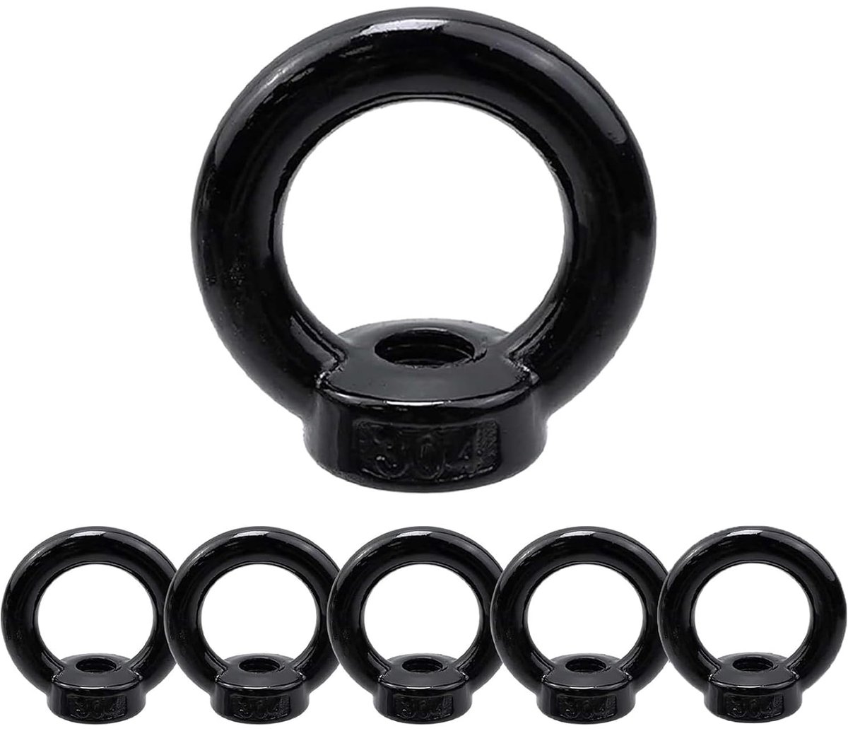 Ringmoeren M8 - 304 RVS - Zwart oxide - Ideaal voor ophangen van decoraties - ShopVlot