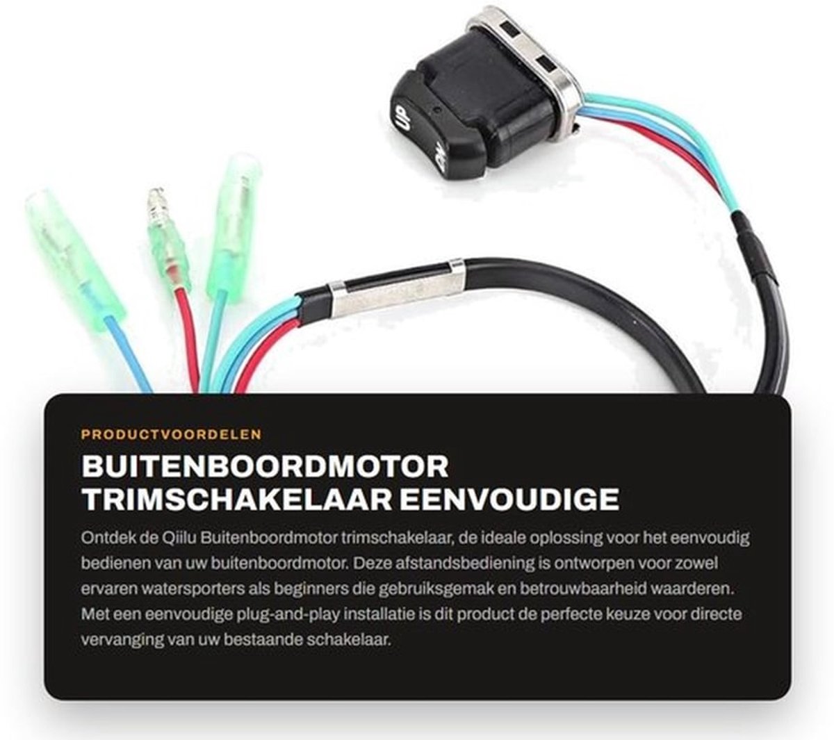 Buitenboordmotor Trimschakelaar - Eenvoudige Installatie - Duurzaam Gebruik - Afstandsbediening - Geschikt voor Buitenboordmotoren