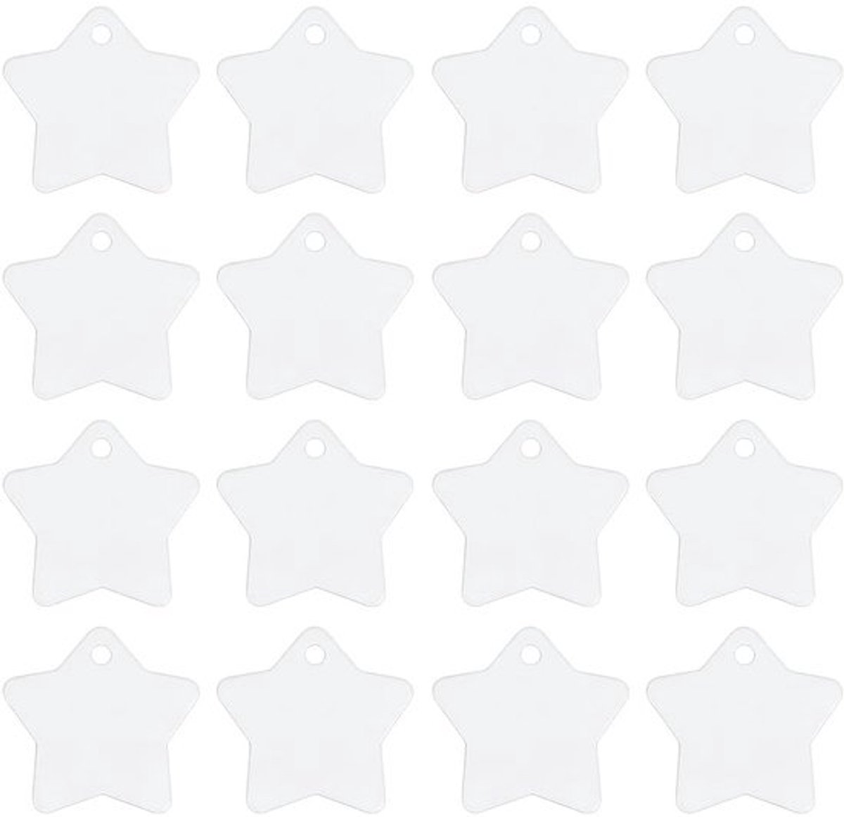 Sublimatie Tags 30 Stuks - Aluminium Dubbelzijdig - Ronde Graveerlabels 36x35mm - Sterk en Duurzaam - Voor Souvenirs en Sieraden Maken