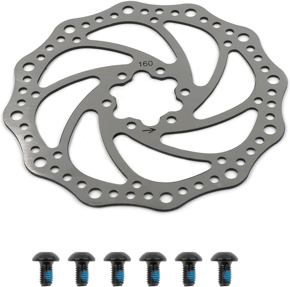 Fietsremschijf 180mm - 6 gaten - roestvrij staal - optimale veiligheid en comfort - ShopVlot