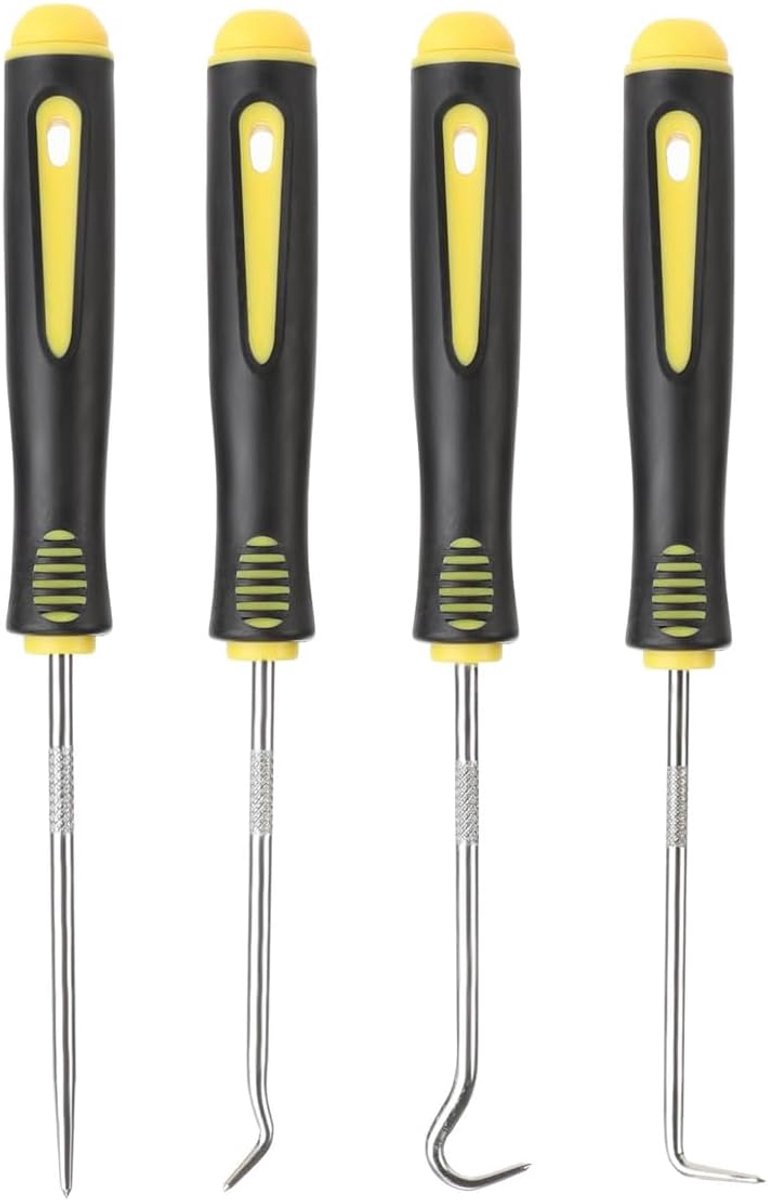 oliekeerschroevendraaier gereedschap 4 PCS - zinklegering - rubber handvat - voor het verwijderen van O-ringen - ShopVlot