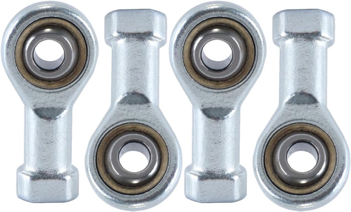 Sferische lagers 6mm - M6 x 1.0 met interne schroefdraad - zelf-smeermend - ideaal voor schuifstangen - ShopVlot