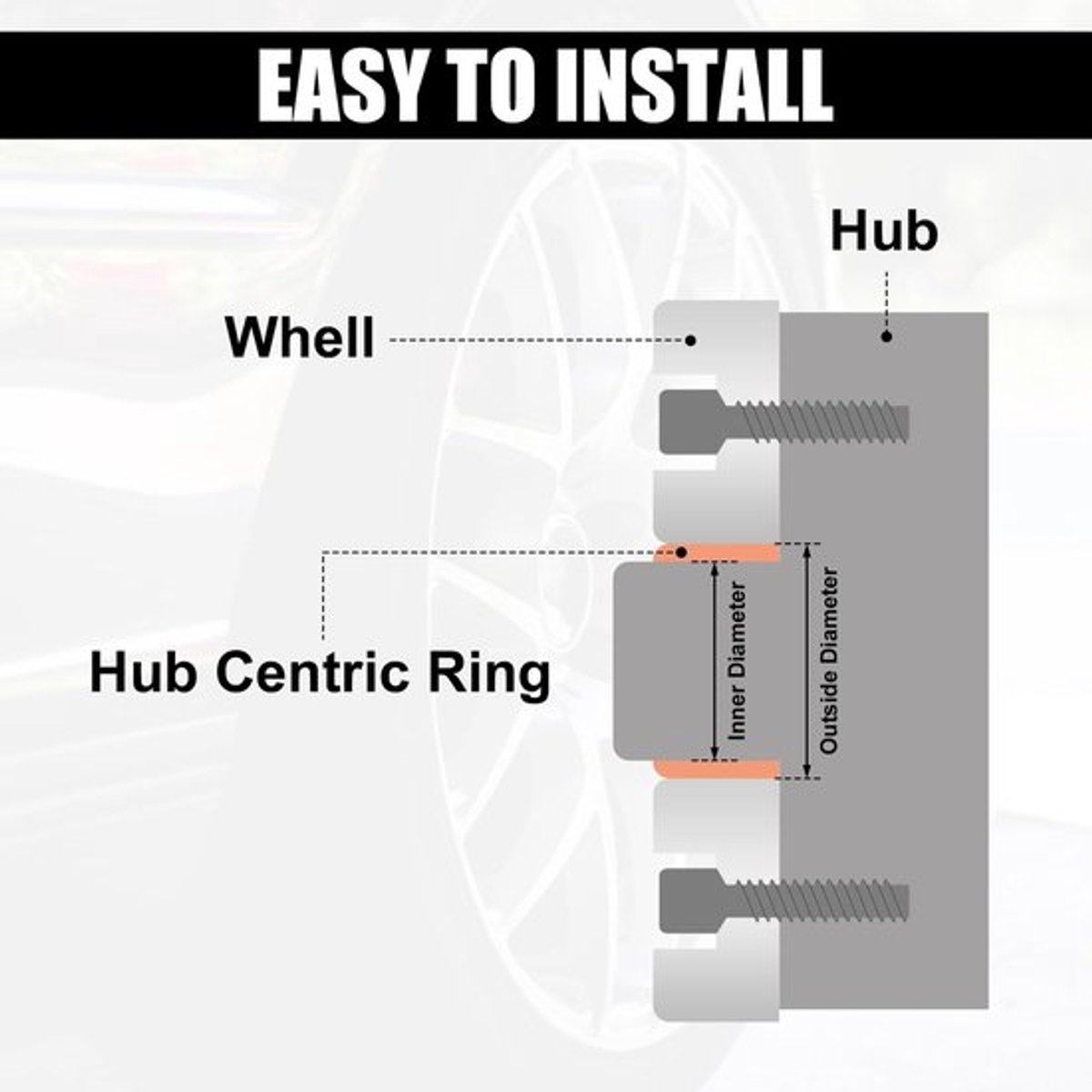 Middenring 2 Stuks - Aluminiumlegering - Buitendiameter 70,1 mm - Binnendiameter 66,1 mm - Inbouwdiepte 10 mm - Zilverkleurig - Naafring