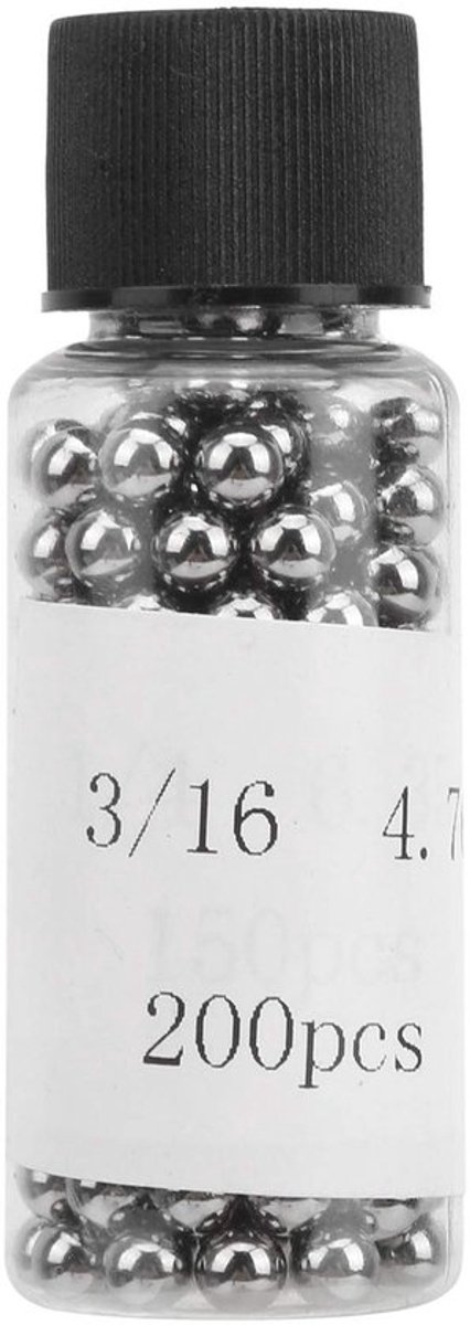 Lagerballen 200 Stuks - Fietslagerbal - 3/16in Diameter - Roestvrij Staal - Glanzend Gepolijst - Stabiele Prestaties