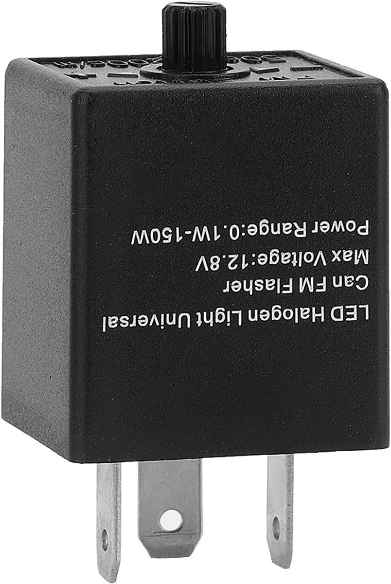Signaal relais 12V 24V - 3 pin stekker - verstelbare LED flitsfrequentie - eenvoudig te installeren - ShopVlot