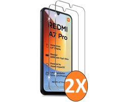 Screenprotector Geschikt voor Xiaomi Redmi A7 Pro / POCO C81 / Pro / Redmi 15a 5G/4G Screenprotector - 2 Stuks Glas Gehard Redmi A7 Pro Tempered Glass