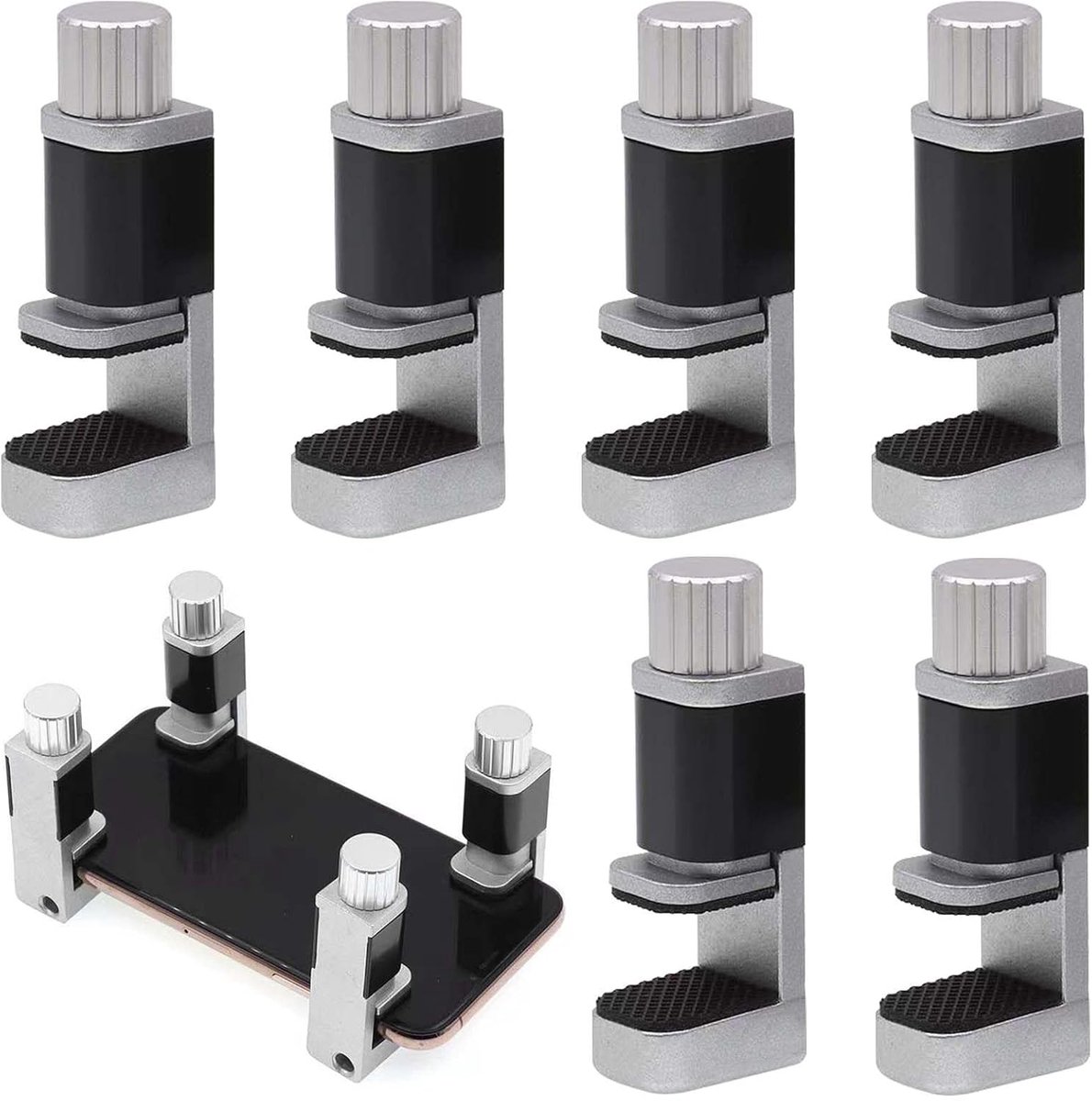 Metalen klemhouder 6 stuks - verstelbaar - voor LCD scherm - ideaal voor reparatie - ShopVlot