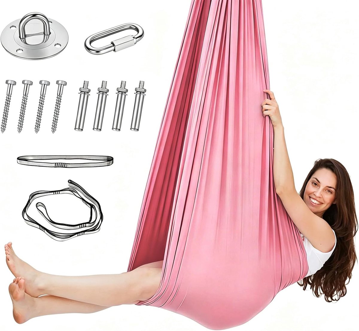 Aerial Yoga Hammock Set - 150 x 280 cm - Multifunctioneel - Perfect voor ontspanning - ShopVlot
