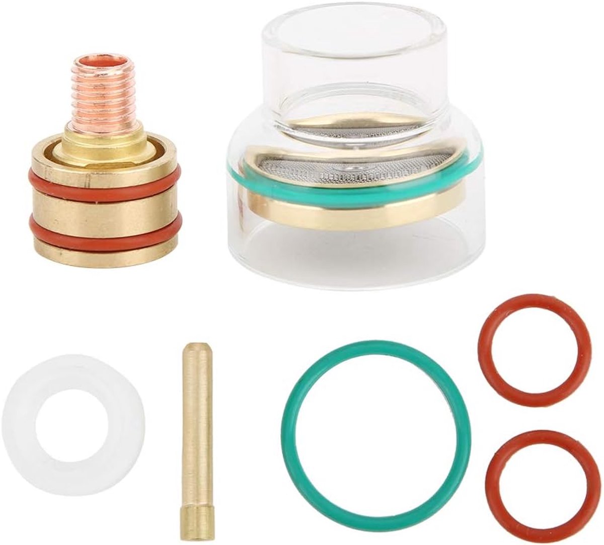 TIG lasapparaat 3,2 mm - glascollet kit - uniforme gasstroom - eenvoudig te monteren - ShopVlot